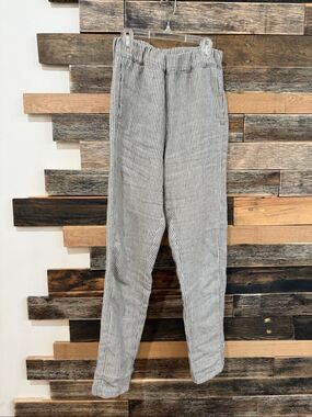 Linenfox boho lagenlook taped pants sz S
